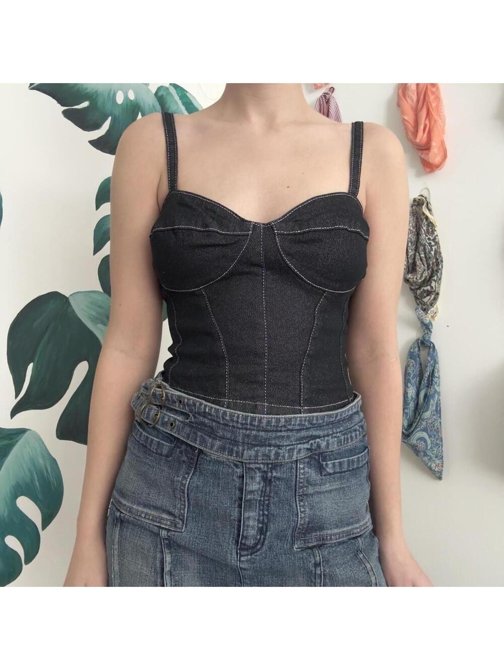 Y2k Baby Phat Denim Corset